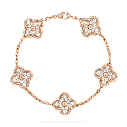 [Sprite Jewelry] New  CLOVER 5 MOTIF FULL DIAMOND BRACELET COLLECTION