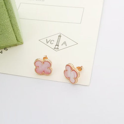 [Sprite Jewelry]Clover Mini Pink Earrings