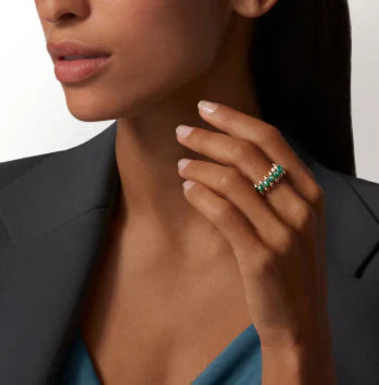 [Sprite Jewelry]CLASH ELEGANT ROSE GOLD RING FEATURING NATURAL AGATE