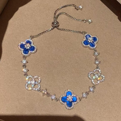 ¡®Sprite Jewelry¡¯CLOVER 5 MOTIF PINK BLUE RED WHITE BRACELET