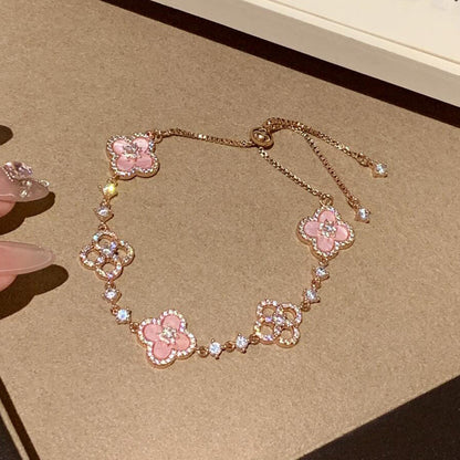 ¡®Sprite Jewelry¡¯CLOVER 5 MOTIF PINK BLUE RED WHITE BRACELET