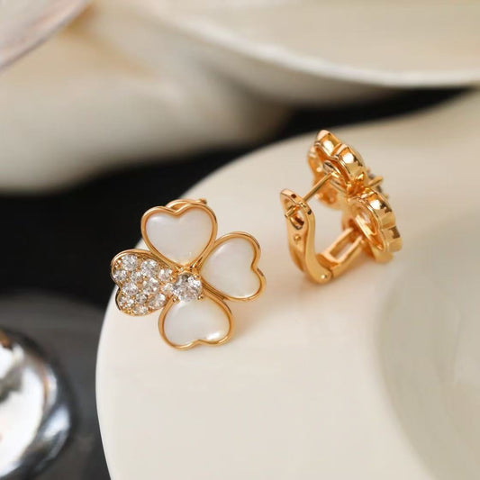 [Sprite Jewelry]FRIVOLE PINK GOLD FLOWER DIAMOND EARRINGS 2