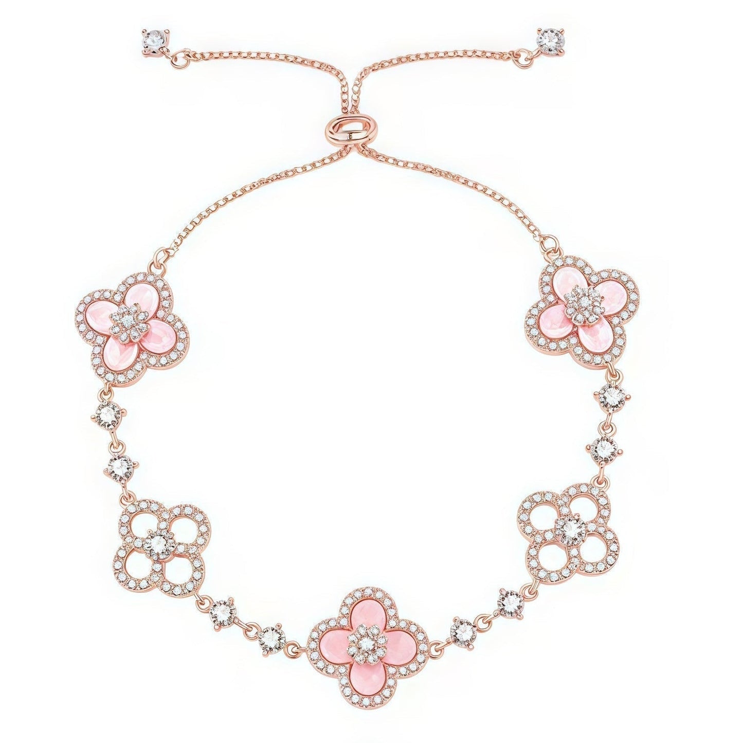 ¡®Sprite Jewelry¡¯CLOVER 5 MOTIF PINK BLUE RED WHITE BRACELET