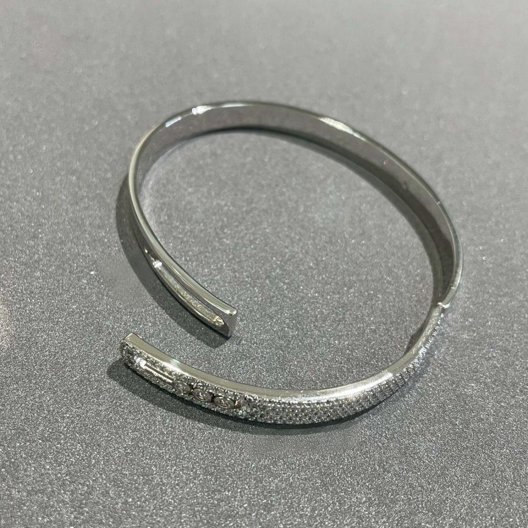 [Sprite Jewelry]Move Noa Rose Gold Pavé Diamond Bangle Bracelet
