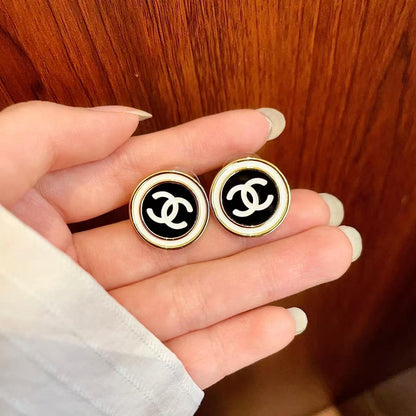 [Sprite Jewelry]Classic Double C Stud Earrings