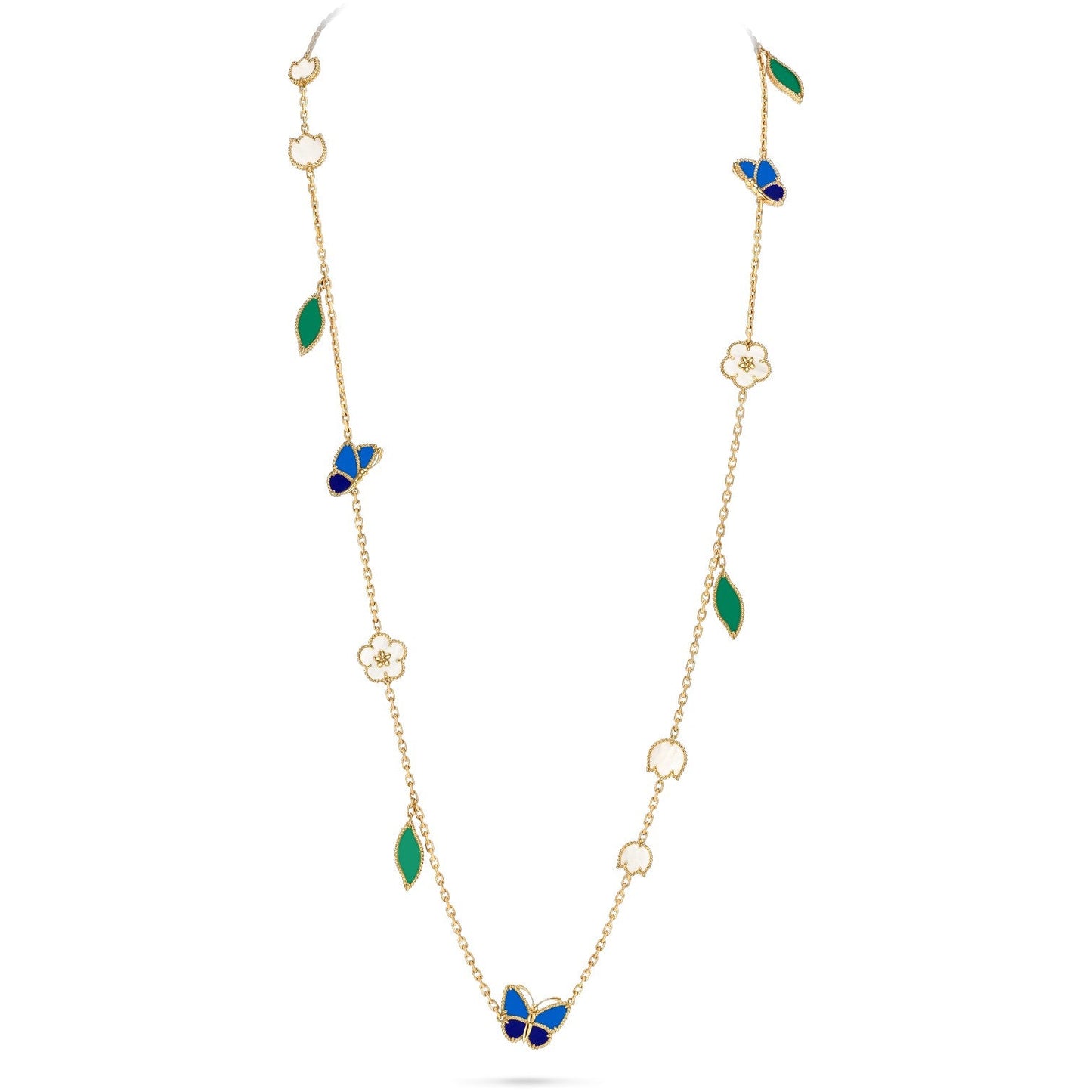 [Sprite Jewelry]LUCKY SPRING BUTTERFLY 15 FLOWER NECKLACE