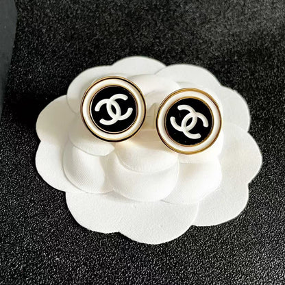 [Sprite Jewelry]Classic Double C Stud Earrings