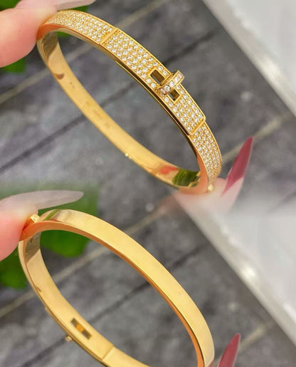[Sprite Jewelry]Kelly Diamond-Set Bracelet with Moissanite