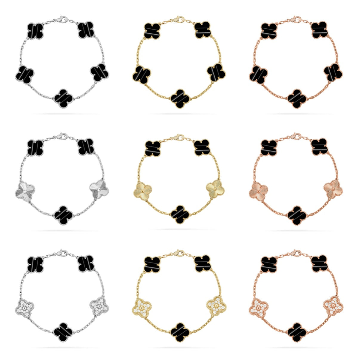 [Sprite Jewelry]New  CLOVER 5 MOTIF PULSAR STONE BRACELET COLLECTION