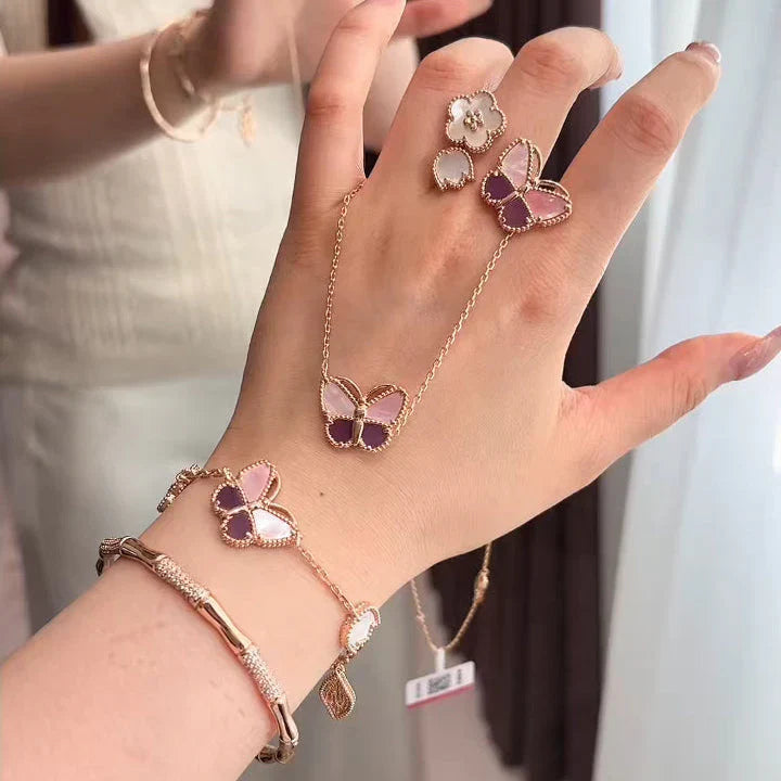 [Sprite Jewelry]26 NEW CLOVER LUCKY LIGHT PURPLE SET