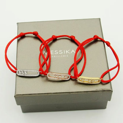 [Sprite Jewelry]Messika Care(s) pink cord pavé bracelet