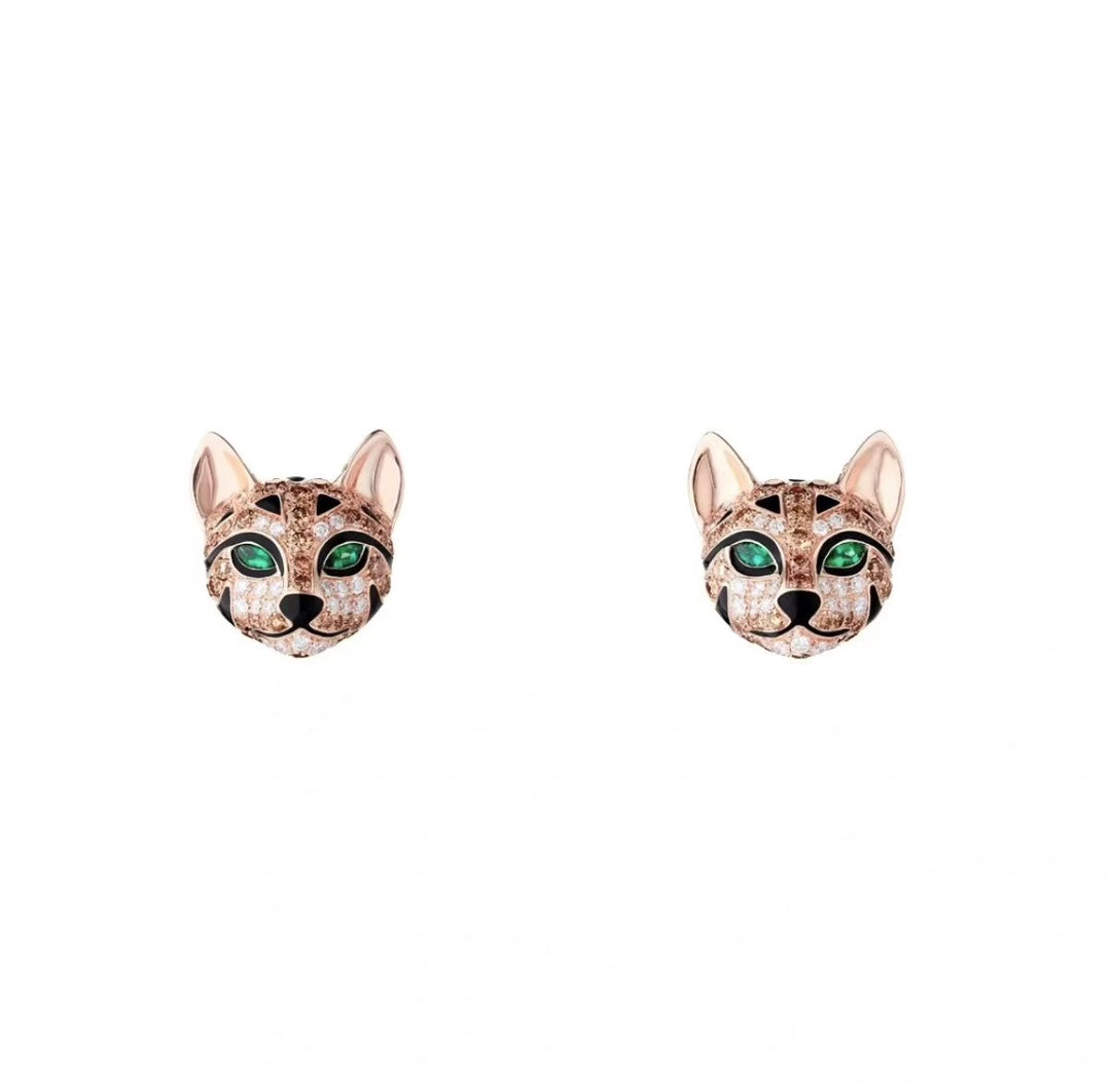 ¡®Sprite Jewelry¡¯ Panther Face Stud Earrings