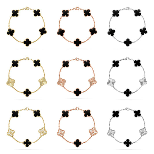 [Sprite Jewelry]New CLOVER 5 MOTIF ONYXS BRACELET COLLECTION
