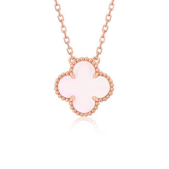 ¡®Sprite Jewelry¡¯CLOVER 15MM PINK MOTHER-OF-PEARL SINGLE FLOWER NECKLACE