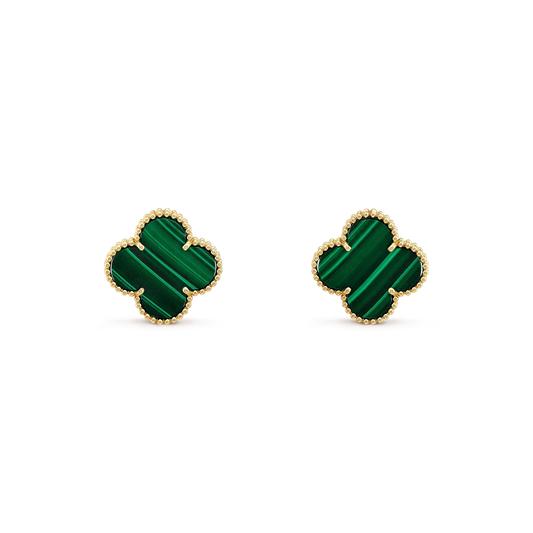 ¡®Sprite Jewelry¡¯CLOVER MINI 9.5MM MALACHITE  EARRINGS