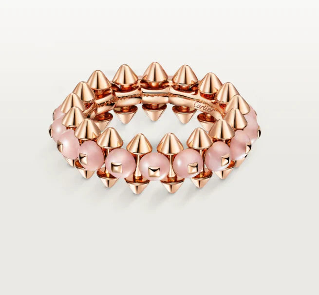 [Sprite Jewelry]CLASH ELEGANT ROSE GOLD RING FEATURING NATURAL AGATE