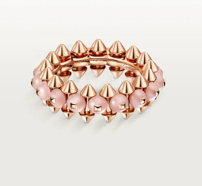 [Sprite Jewelry]CLASH ELEGANT ROSE GOLD RING FEATURING NATURAL AGATE