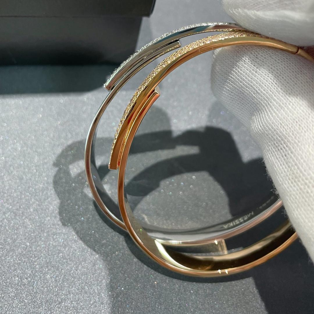 [Sprite Jewelry]Move Noa Rose Gold Pavé Diamond Bangle Bracelet