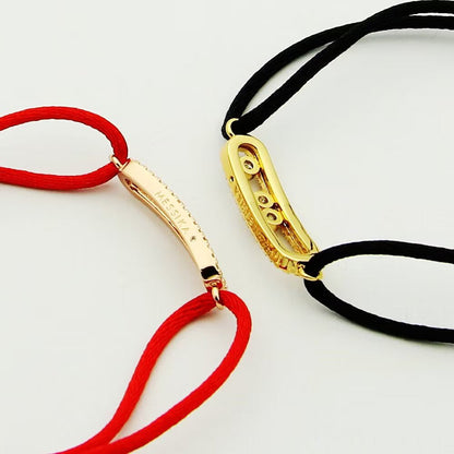 [Sprite Jewelry]Messika Care(s) pink cord pavé bracelet