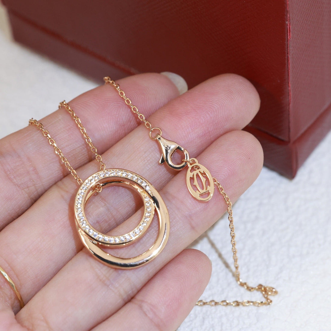 ¡®Sprite Jewelry¡¯Double Circle Pendant Necklace