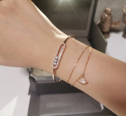 [Sprite Jewelry]Move Pavé Diamond Bangle Bracelet M