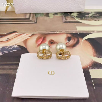 [Sprite Jewelry]CD Honeycomb Pearl Stud Earrings