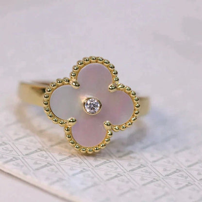 ¡®Sprite Jewelry¡¯CLOVER PINK MOP RING GOLD DIAMOND