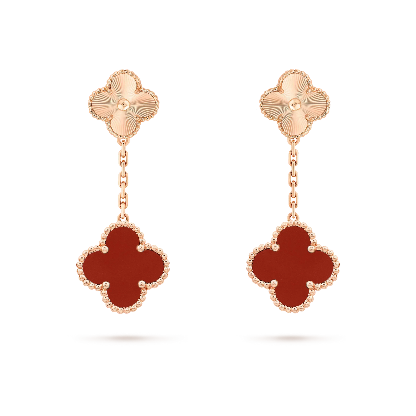 ¡®Sprite Jewelry¡¯CLOVER 2 MOTIF  LASER CARNELIAN EARRINGS