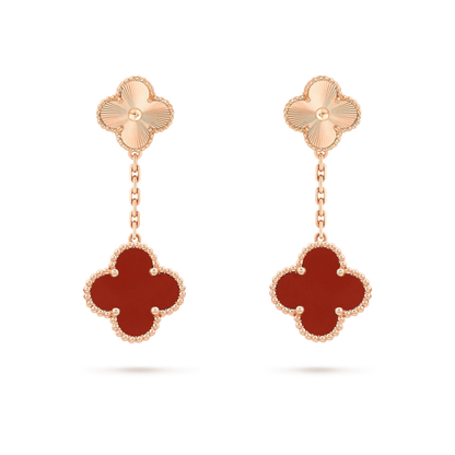 ¡®Sprite Jewelry¡¯CLOVER 2 MOTIF  LASER CARNELIAN EARRINGS