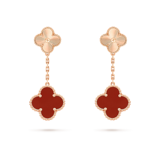 ¡®Sprite Jewelry¡¯CLOVER 2 MOTIF  LASER CARNELIAN EARRINGS