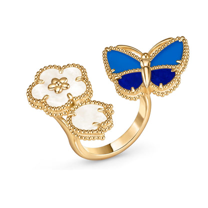 [Sprite Jewelry]LUCKY SPRING BUTTERFLY OPEN-FACE RINGS