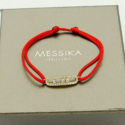 [Sprite Jewelry]Messika Care(s) pink cord pavé bracelet