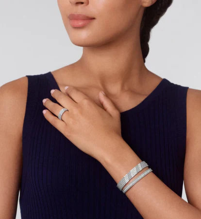[Sprite Jewelry]Three-row diamond ring