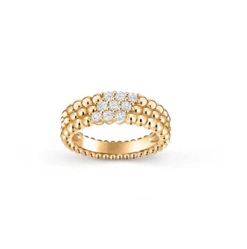 [Sprite Jewelry]Three-row diamond ring