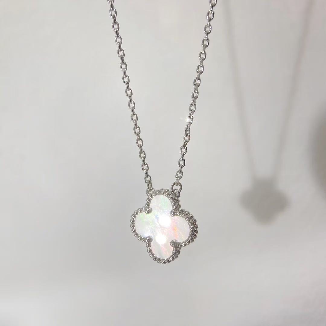 [Sprite Jewelry]CLOVER MINI 15MM WHITE MOTHER-OF-PEARL NECKLACE