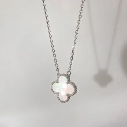 [Sprite Jewelry]CLOVER MINI 15MM WHITE MOTHER-OF-PEARL NECKLACE