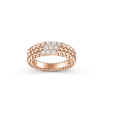 [Sprite Jewelry]Three-row diamond ring