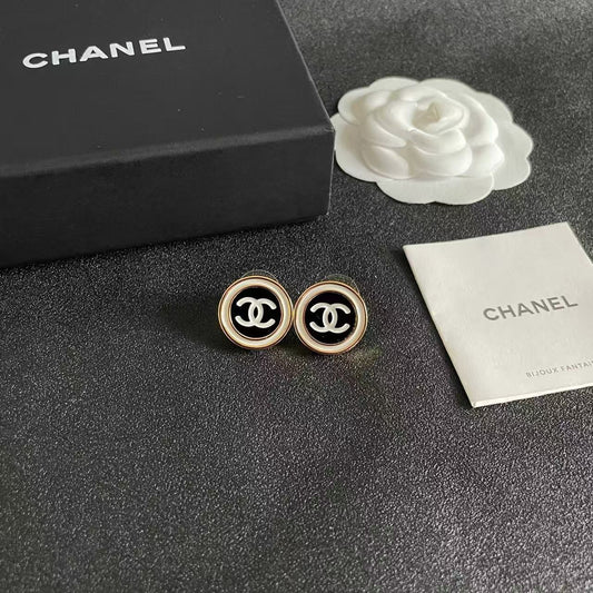 [Sprite Jewelry]Classic Double C Stud Earrings