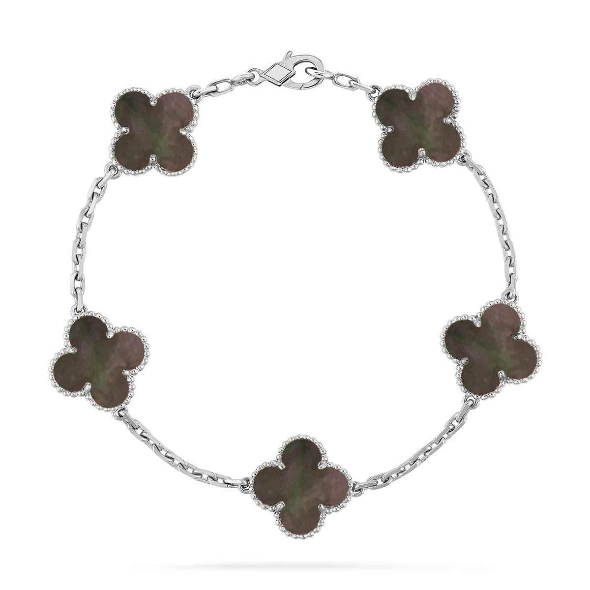 [Sprite Jewelry]New CLOVER 5 MOTIF GRAY MOP BRACELET COLLECTION