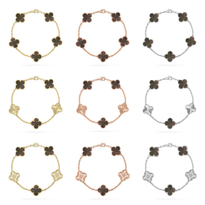 [Sprite Jewelry]New CLOVER 5 MOTIF GRAY MOP BRACELET COLLECTION