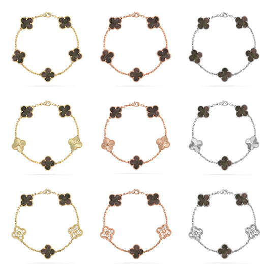 [Sprite Jewelry]New CLOVER 5 MOTIF GRAY MOP BRACELET COLLECTION
