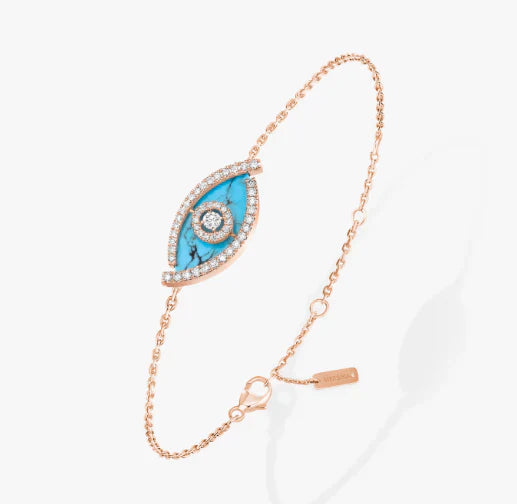 Sprite Jewelry]M LUCKY EYE TURQUOISE ROSE GOLD BRACELET
