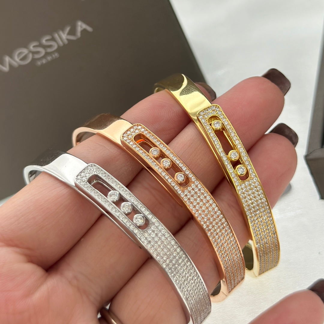 [Sprite Jewelry]Move Noa Rose Gold Pavé Diamond Bangle Bracelet