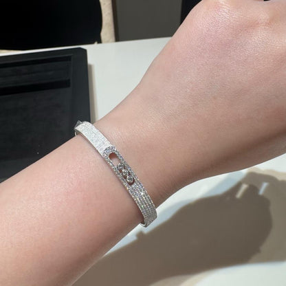 [Sprite Jewelry]Move Noa Ciselé half pavé bangle