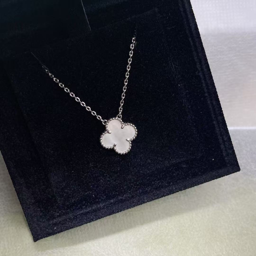 [Sprite Jewelry]CLOVER MINI 15MM WHITE MOTHER-OF-PEARL NECKLACE
