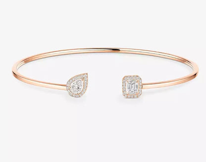 [Sprite Jewelry]M Delicate Double-Diamond Bracelet
