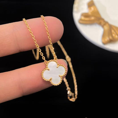 [Sprite Jewelry]CLOVER MINI 15MM WHITE MOTHER-OF-PEARL NECKLACE