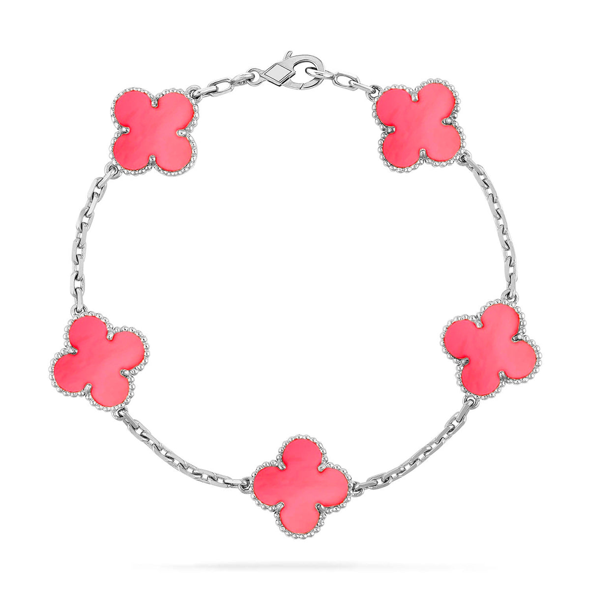 [Sprite Jewelry]New  CLOVER 5 MOTIFS  PINK MOP BRACELET COLLECTION