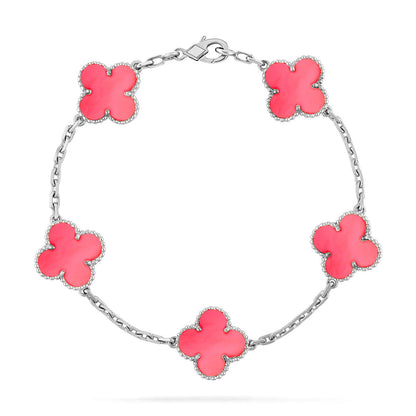 [Sprite Jewelry]New  CLOVER 5 MOTIFS  PINK MOP BRACELET COLLECTION