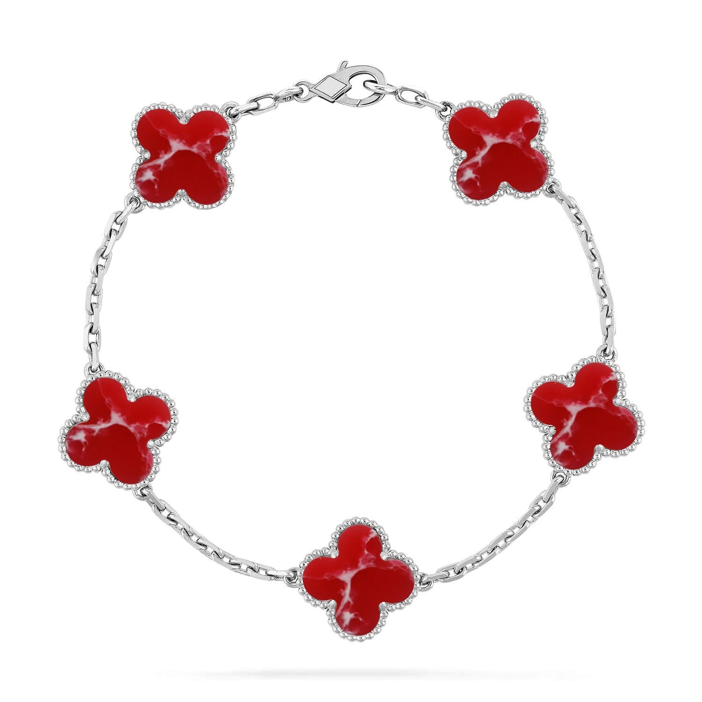 [Sprite Jewelry]New CLOVER 5 MOTIF RED PATTERN BRACELET COLLECTION